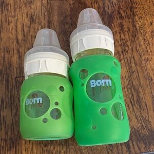 Born Free Green Glass Baby Bottles